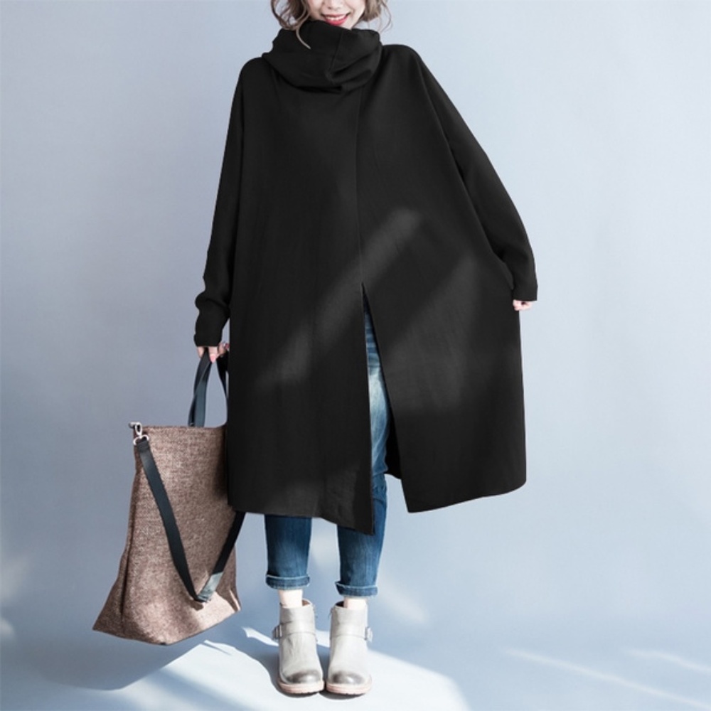 Zanzea Long Sleeve High Neck Sweater/Coat